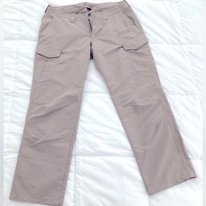 5.11 TACTICAL WOMENS FAST-TAC Cargo PANTS KHAKI Size 16 LONG Straight Fit